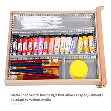 Load image into Gallery viewer, MEEDEN Studio Sketchbox Table Easel with Metal Lined Drawer - Adjustable Solid Beech Wood Tabletop Easel & Sketchbox Artist Easel with Storage, for Studio or Plein Air - Holds canvases up to 34" high