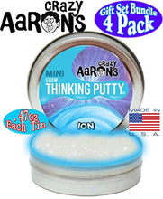 Load image into Gallery viewer, Crazy Aaron's Putty Mini Tins (.47oz Each) Neon Flash, Love is in The Air, Amethyst Blush & Ion Gift Set Bundle - 4 Pack
