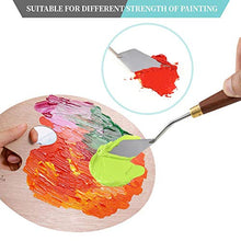 Load image into Gallery viewer, DerBlue 5pcs Stainless Steel Artists Palette Knife Set,Spatula Palette Knife Painting Mixing Scraper,Thin and Flexible Art Tools for Oil Painting, Acrylic Mixing, Etc.