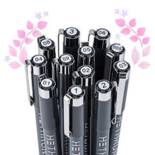 Load image into Gallery viewer, Hethrone Hand Lettering Pens, Calligraphy Pens and Black Calligraphy Set for Beginners Writing, Signature, Illustration Design and Drawing (12 Size)