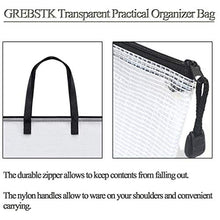 Load image into Gallery viewer, Large Posters Art Portfolio Bag Poster Storage Bag Board Holder with Handle and Zipper Organizer Transparent Bag for Posters, Poster Board, Painting, Bulletin Boards, 28 x 20 Inch, 2 PCS