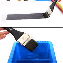 Load image into Gallery viewer, Artist Flat Paint Brush-Large Wash Brushes Set for Gesso, Varnishes, Acrylic Painting, Watercolor, Wood, Wall, Furniture-Brush Cleaner 6 Pcs