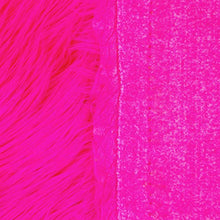 Load image into Gallery viewer, FabricLA Shaggy Faux Fur Fabric - Half Yard | 60" X 18" Inches | DIY Craft, Hobby, Costume, Decoration | Fuchsia
