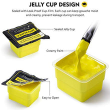 Load image into Gallery viewer, Magicfly Gouache Paint Set, 24 Colors x 30ml(1 oz) Unique Jelly Cup Design with 3 Paint Brushes and a Handhold Portable Carrying Case, Watercolor Gouache Painting Set for Artist, Student, Kids