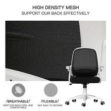 Load image into Gallery viewer, Hbada Office Task Desk Chair Swivel Home Comfort Chairs with Flip-up Arms and Adjustable Height, White