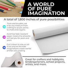 Load image into Gallery viewer, White Kraft Arts and Crafts Paper Roll – 2 Pack of 18” x 75’ (900 Inch) Rolls - Ideal for Paints, Wall Art, Easel Paper, Fadeless Bulletin Board Paper, Gift Wrapping Paper & Kids Crafts - Made in USA