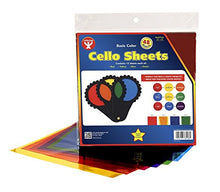 Load image into Gallery viewer, Hygloss Products Cello Sheets - Great for Arts, Crafts, DIY Projects, Classroom Activities, Gift Wrapping and More - 12 x 12 Inches - 4 Colors, 12 of Each - 48 Pack