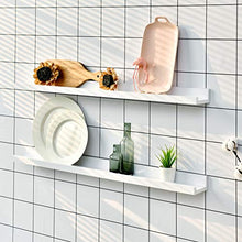 Load image into Gallery viewer, WELLAND White Picture Ledge, Photo Ledge, Floating Ledge Wall Shelves, 36-inch, Set of 2, White