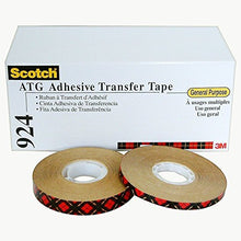 Load image into Gallery viewer, 3M Scotch 924 ATG Tape: 1/2 in. x 36 yds. (Clear Adhesive on Tan Liner)