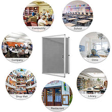 Load image into Gallery viewer, SwanSea 4xA4 Fabric Bulletin Board Enclosed Wall Display Case with Aluminium Frame 26x20inch
