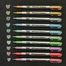 Load image into Gallery viewer, Mr. Pen- Metallic Markers, Metallic Paint Pens, 10 Pack, Colorful, Metallic Permanent Markers, Metallic Pens, Glitter Paint Pens, Metallic Paint Markers, Metallic Markers Permanent, Metallic Paint Set