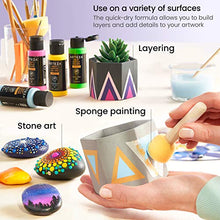 Load image into Gallery viewer, Arteza Craft Acrylic Paint, Set of 20 Colors, 2oz/60 ml Bottles, Water-Based, Matte Finish Paints, Art Supplies for Art & DIY Projects on Glass, Wood, Ceramics, Fabrics, Leather, Paper & Canvas
