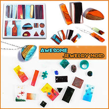 Load image into Gallery viewer, XEVFITN Epoxy Resin Molds Jewelry Making Kit For Beginners, Silicone Casting Molds For Keychain Pendant Crafts Bracelet Making Set Contains Molds, Epoxy Resin, Silicone Mat, Glitter Sequins, Tools Set