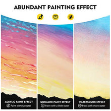 Load image into Gallery viewer, Magicfly Gouache Paint Set, 24 Colors x 30ml(1 oz) Unique Jelly Cup Design with 3 Paint Brushes and a Handhold Portable Carrying Case, Watercolor Gouache Painting Set for Artist, Student, Kids