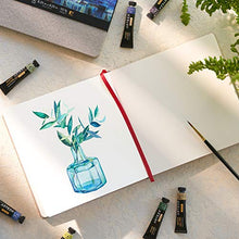 Load image into Gallery viewer, Arteza Watercolor Sketchbooks, 8.25x8.25-inch, 2-Pack, 68 Sheets, Beige Art Journal, Hardcover 110lb Paper Book, Watercolor Sketchbook for Use as Travel Journal and Mixed Media Pad