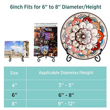 Load image into Gallery viewer, Teamkio 4 Pack Improved Anti-Slip 6 Inch Plate Holder Display Stand, Picture Frame Holder Stand, Easel Display Stand, Book Display Stand