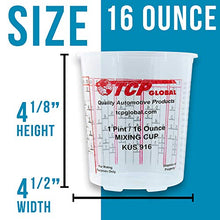 Load image into Gallery viewer, Custom Shop Pack of 12 Each - 16 Ounce Paint Mixing Cups = 1 Pint Cups Have calibrated Mixing ratios on Side of Cup Pack of 12 Paint and Epoxy Mixing Cups