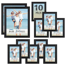 Load image into Gallery viewer, Icona Bay Combination Black Picture Frames Set - 10 PC (Five 4x6, Three 5x7, Two 8x10), Multi-Pack for Modern Wall Gallery, Exclusives Collection