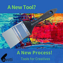 Load image into Gallery viewer, Barvotti Silicone Color Shaper Brush (Mottler) - a Flat Sharp-Edged Flexible Tool to Apply, Move and Remove Acrylic Paints and Water Based Medium with Precision - A Studio Essential 2 Inch Wide