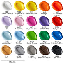 Load image into Gallery viewer, Arteza Craft Acrylic Paint, Set of 20 Colors, 2oz/60 ml Bottles, Water-Based, Matte Finish Paints, Art Supplies for Art & DIY Projects on Glass, Wood, Ceramics, Fabrics, Leather, Paper & Canvas