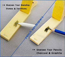 Load image into Gallery viewer, Norocme 12 PCS Blending Stumps and Tortillions Paper Art Blenders with Sandpaper Pencil Sharpener Pointer for Student Artist Charcoal Sketch Drawing Tools