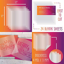 Load image into Gallery viewer, Easy Cut Stencil Sheet Set of 24 - 12”x12” Acetate Mylar for Cricut Vinyl Cutting – Craft Material