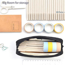 Load image into Gallery viewer, Pencil Pen Case, Dobmit Big Capacity Pencil Pouch Makeup Bag for Girls and Boys Durable Office Stationery Organizer - Black