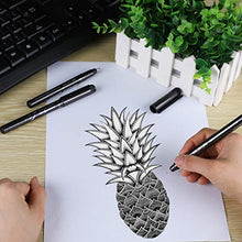 Load image into Gallery viewer, Professional Black Fineliner Pens, Ink Drawing Pens - Set of 9 Waterproof Micro-line Pen for Manga, Outline, Illustration, Drafting, Sketching, Hand Lettering