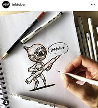 Load image into Gallery viewer, KingArt PRO Inkline Fine Line Pen, Set of 10, Black 10 Piece