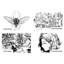 Load image into Gallery viewer, Micro-Line Pen 10 Size Black, Fineliner Ink Pen, Waterproof Archival Ink Calligraphy Pens for Artist Illustration, Sketching, Technical Drawing, Brush Lettering