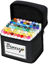 Load image into Gallery viewer, Bianyo Classic Series Alcohol-Based Dual Tip Art Markers(Set of 72,Travel Case with a Designable Card)