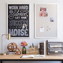 Load image into Gallery viewer, U Brands Cork Linen Bulletin Board, 20 x 30 Inches, White Wood Frame (2074U00-01)
