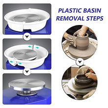 Load image into Gallery viewer, SEAAN Electric Pottery Wheel Machine 25CM Pottery Throwing Ceramic Machine LCD Touch Ceramic DIY Clay Tool for Ceramic Work Art Clay with 10 Pcs Clay Sculpting Tools, Foot Pedal, US Shipping