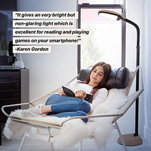 Load image into Gallery viewer, Brightech Litespan - Bright LED Floor Lamp for Crafts and Reading - Estheticians' Light for Lash Extensions - Natural Daylight Lighting for Office Tasks - Adjustable Gooseneck Pole Lamp - Natural Wood