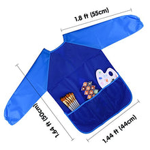 Load image into Gallery viewer, Kuuqa Waterproof Children Art Smock Kids Art Aprons with 3 Roomy Pockets,Painting Supplies (Paints and brushes not included)