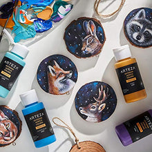 Load image into Gallery viewer, Arteza Outdoor Acrylic Paint, Set of 20 Colors/Bottles 2 oz./59 ml. Rich Pigment Multi-Surface Paints, Art Supplies for Easter Gift, Rock, Wood, Fabric, Leather, Paper, Crafts, Canvas