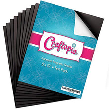 Load image into Gallery viewer, Craftopia Magnetic Adhesive Sheets | 8" x 10" | Pack of 10 | Magnets for Crafts! - Flexible Peel and Stick Self Adhesive for Crafts Photos Stamp Dies and More (8"x10" 10 Pack)