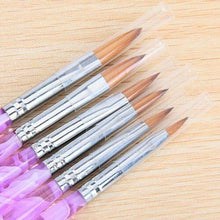 Load image into Gallery viewer, 6 Pieces Acrylic Nail Art Brush Nail Painting Brush Pen Set Tools Fit for Nail Beauty Use