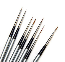 Load image into Gallery viewer, AIT Art Select Red Sable Detail Brush Set, 7 Pure Russian Sable Paint Brushes, Handmade in Germany for Crafting Exquisite Details Using Oil, Acrylic, or Watercolors