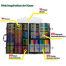 Load image into Gallery viewer, Crayola Inspiration Art Case in Pink, Gifts for Kids Age 5+, 140 Count