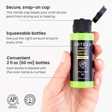 Load image into Gallery viewer, Arteza Craft Acrylic Paint, Set of 20 Colors, 2oz/60 ml Bottles, Water-Based, Matte Finish Paints, Art Supplies for Art & DIY Projects on Glass, Wood, Ceramics, Fabrics, Leather, Paper & Canvas