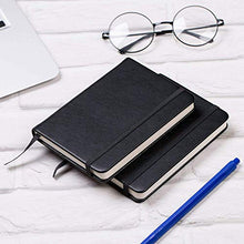 Load image into Gallery viewer, Ruled Pocket Notebook Journals - 2 Pack Ruled/Lined Notebooks, 5.7 × 4.1 in, Premium Thick Paper Faux Leather Classic Writing Notebook