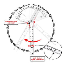 Load image into Gallery viewer, Protractor and Compass Set for Geometry Metal Drawing Compass Math Geometry Set for Students,Compass for Kids,Professional Drafting Tools Protractor Compass Geometry…