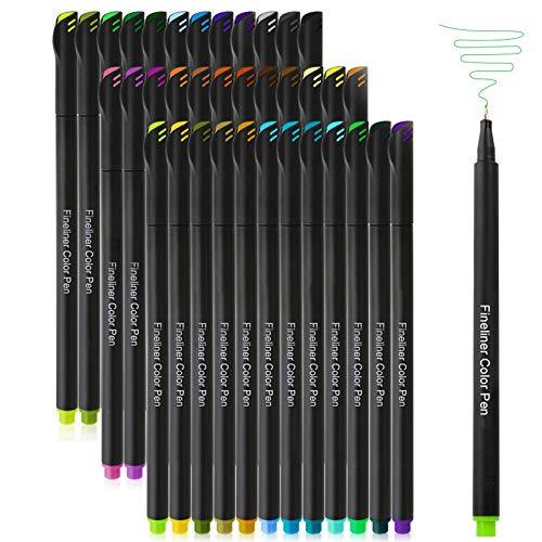 36 Colors Journal Planner Pens, Colored Fine Point Markers Drawing Pen –  glytterati