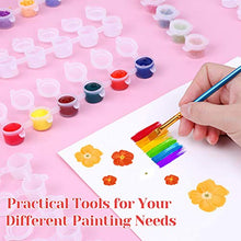 Load image into Gallery viewer, 240 Pieces Empty Paint Pot, Caffox 40 Strips Acrylic Mini Paint Container Strips Storage with Lids for Classrooms School Arts and Crafts Paint (3ml/ 0.1oz)