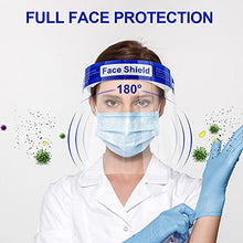 Load image into Gallery viewer, Face Shield, 10 Pack Clear Mask with Glasses for Kids and Adult, Anti-Fog Reusable Plastic Safety Face Shield No Installation Required with Comfortable Sponge and Elastic Band for Women Men