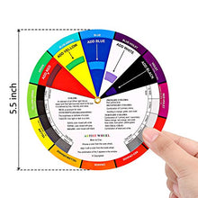 Load image into Gallery viewer, 2 Pieces Color Wheel, Paint Mixing Learning Guide Art Class Teaching Tool Color Wheels for Makeup Blending Board Chart Color Mixed Guide Mix Colours (5.5 Inch/ 14 cm)