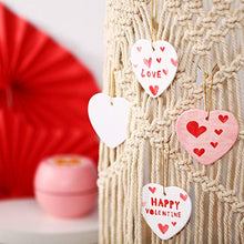 Load image into Gallery viewer, WILLBOND 10 Packs Sublimation Ceramic Ornament Heart Porcelain Ornament Blank Ceramic Ornament for DIY Crafts Valentine
