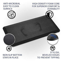 Load image into Gallery viewer, ComfiLife Anti Fatigue Floor Mat – 3/4 Inch Thick Perfect Kitchen Mat, Standing Desk Mat – Comfort at Home, Office, Garage – Durable – Stain Resistant – Non-Slip Bottom (20" x 32", Black)