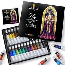 Load image into Gallery viewer, Castle Art Supplies Oil Paint Set - 24 Vibrant Colors in Tubes - Excellent Value Supplies with Beautiful Saturation and Coverage. This Set Makes it Easy and Fun to Explore Oil Painting
